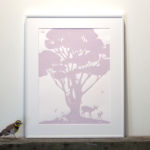 Binth Woodland Family Tree Poster, Lavender
