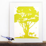 Binth Woodland Family Tree Poster, Tree Green